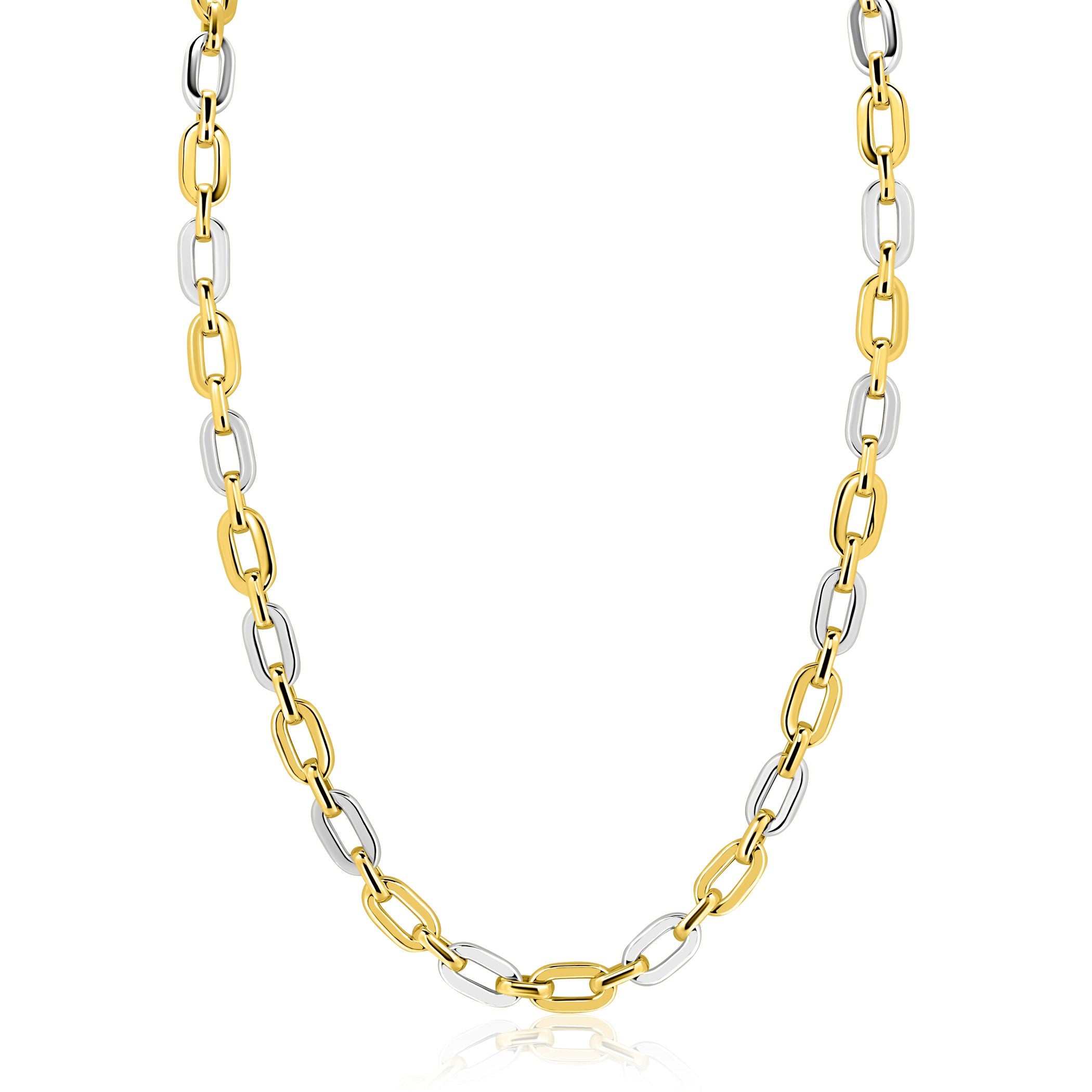 ZINZI Verguld Zilveren Ketting 42-45cm - ZIC2757