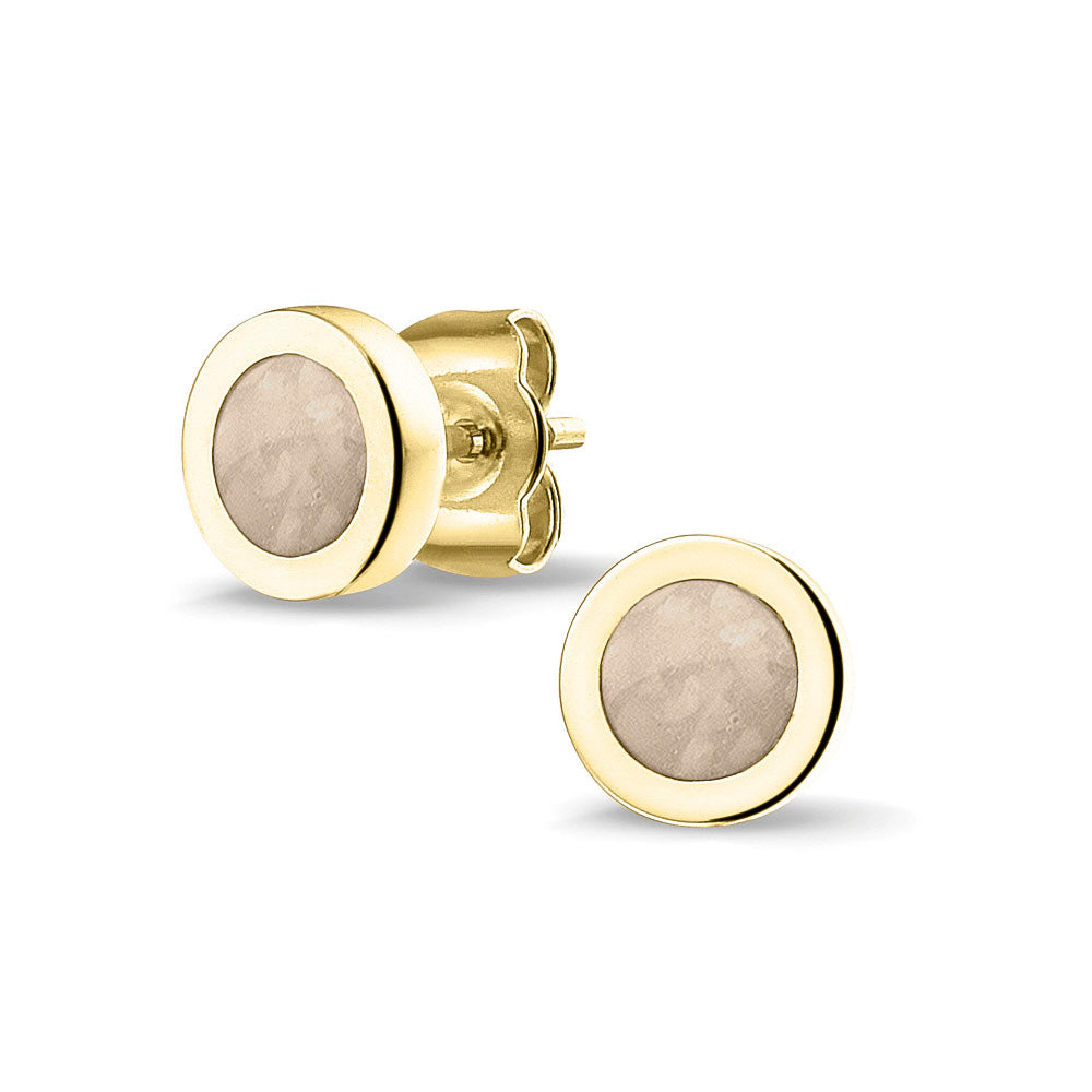 See You Gladde gouden oorknoppen, effen – 301 – afbeelding 1