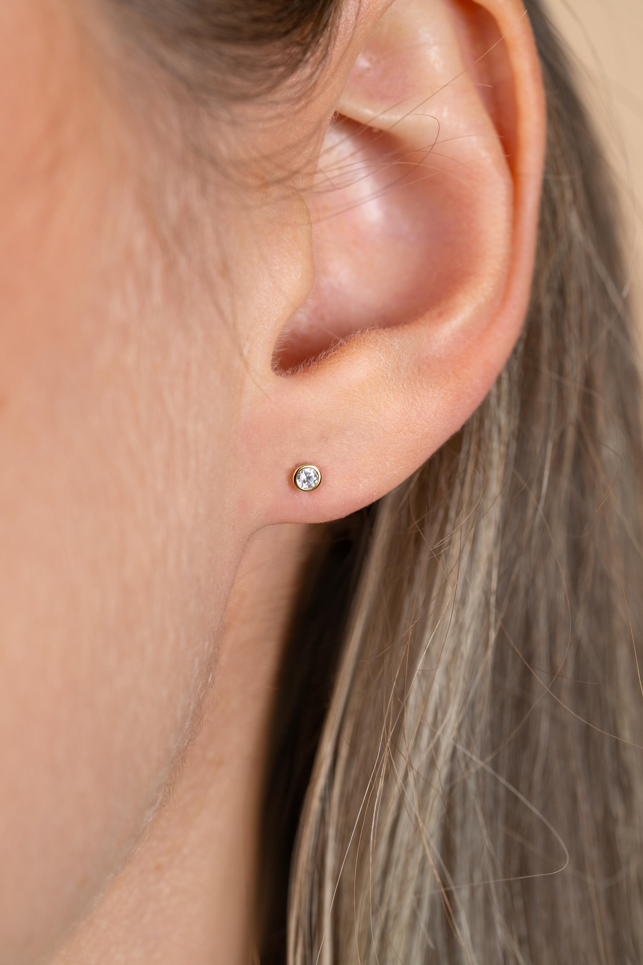 ZINZI 14K Gouden Oorbellen ZGO563 wit