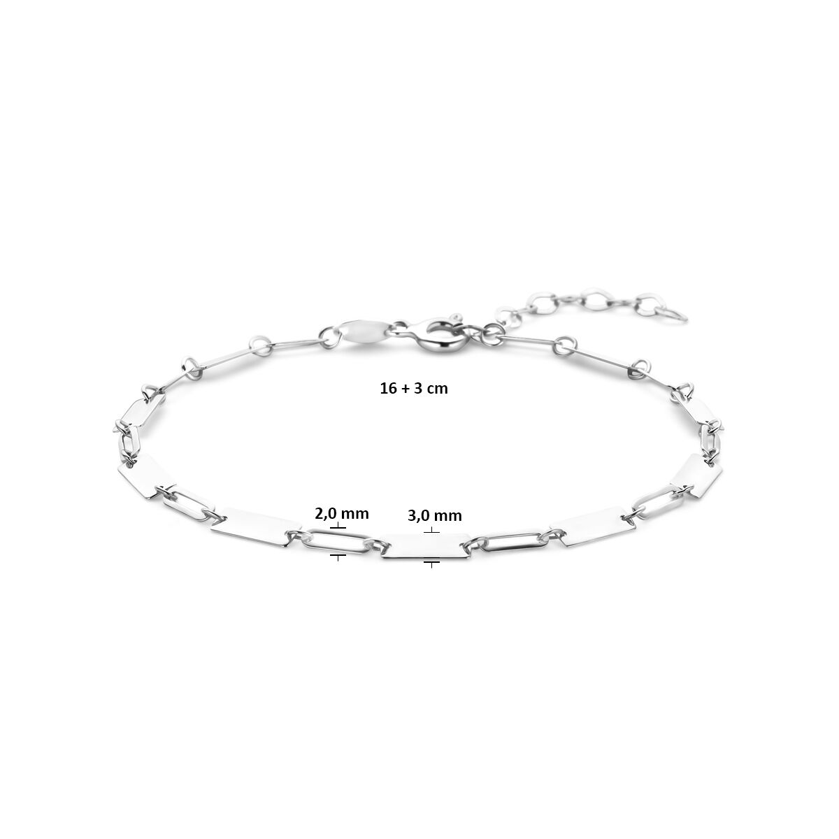 Fantasy Collection Armband 16 + 3 cm zilver