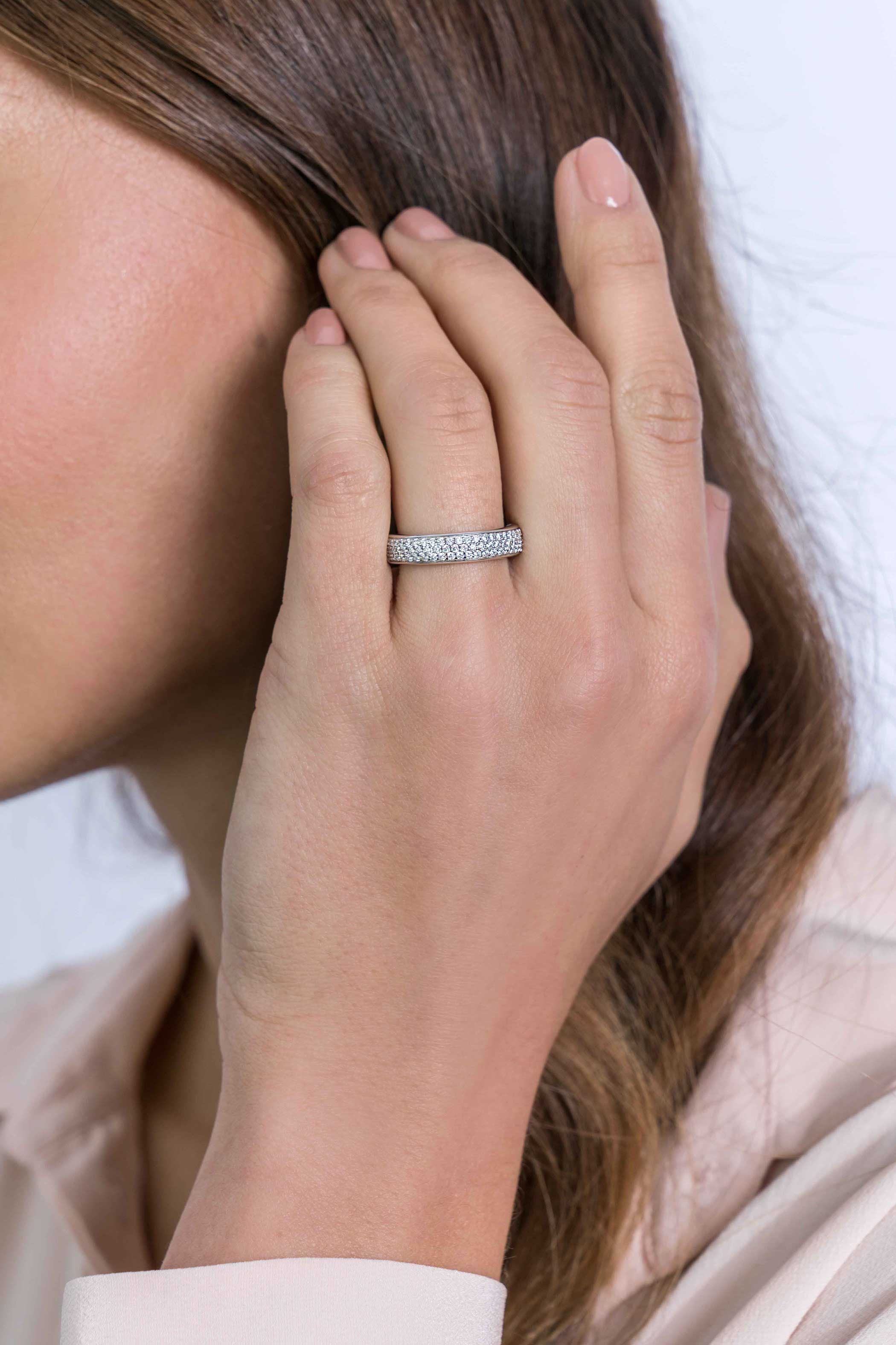 ZINZI Zilveren Ring met Witte Zirkonia - ZIR1183