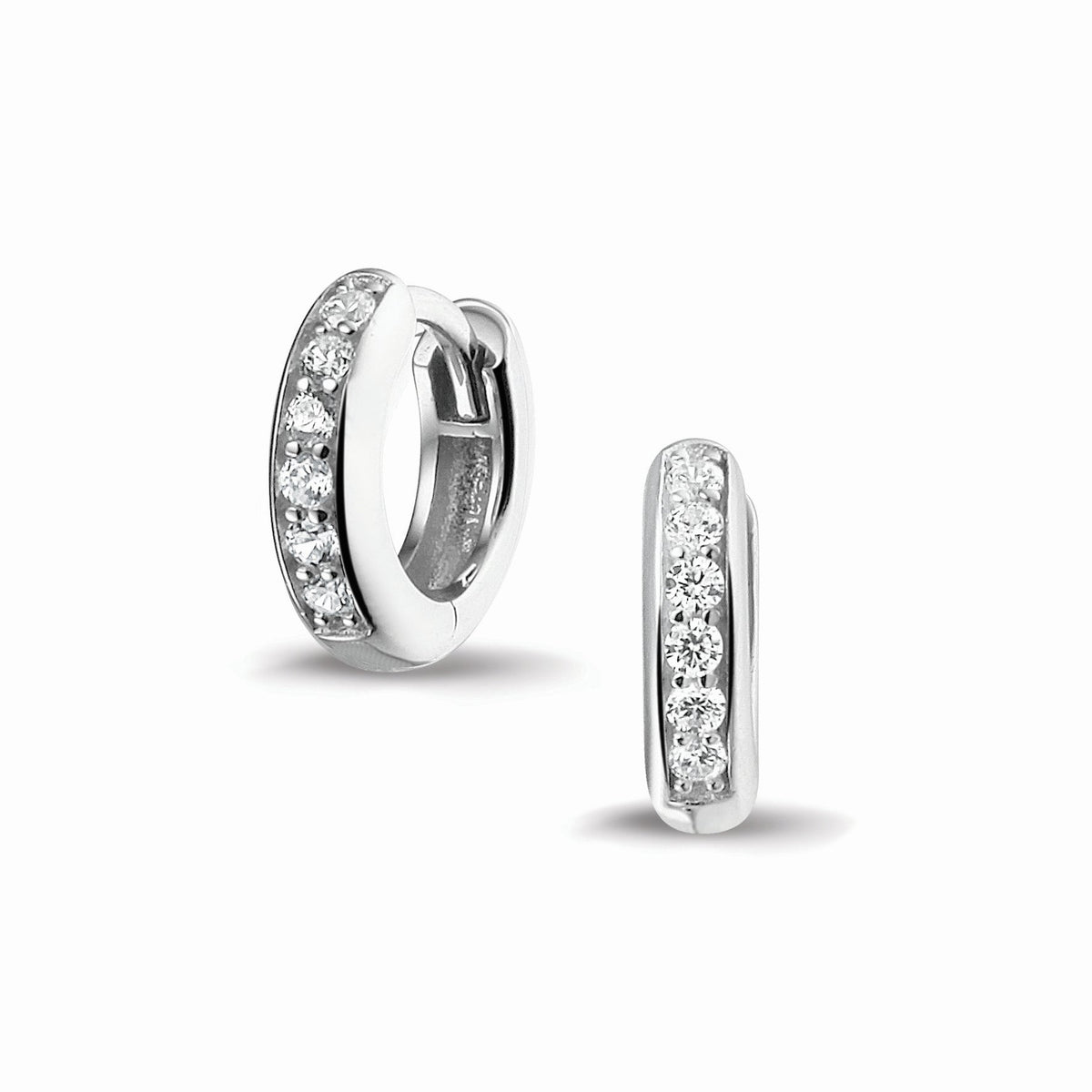 See You Creolen zilver met zirkonia, 14 mm – 307 – afbeelding 1