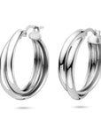Zilveren gerhodineerde oorringen 23,5 mm - 1341593 - PansiteNederland.nl