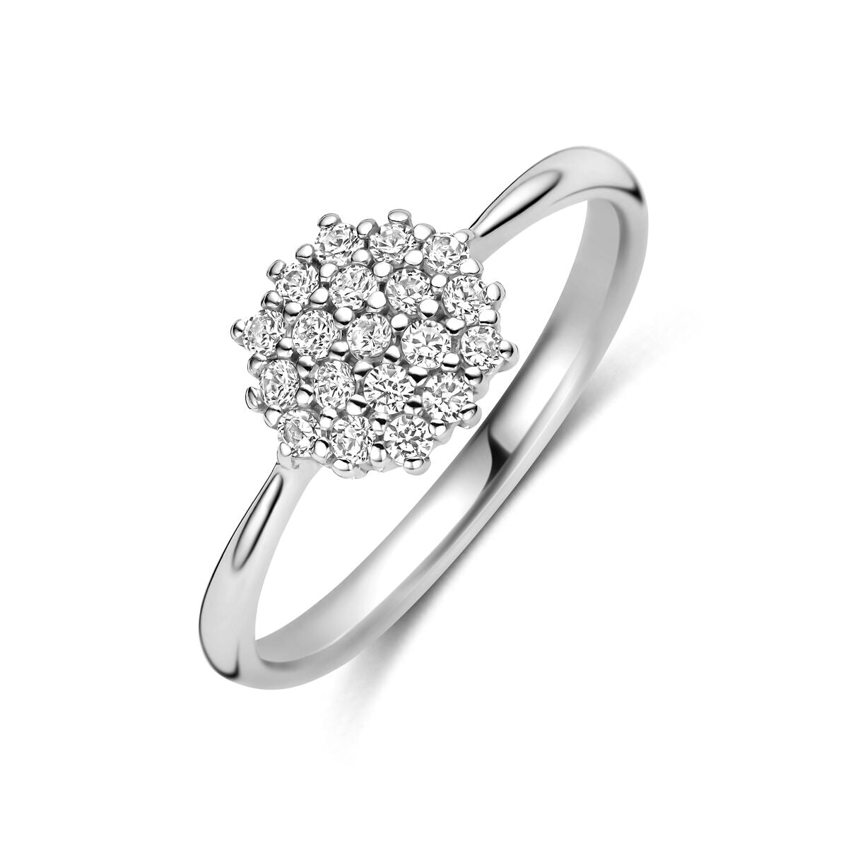 Ring zirkonia zilver gerhodineerd 8 mm
