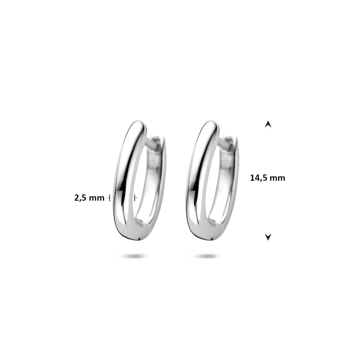 Fantasy Collection Oorbellen 14,5 mm zilver