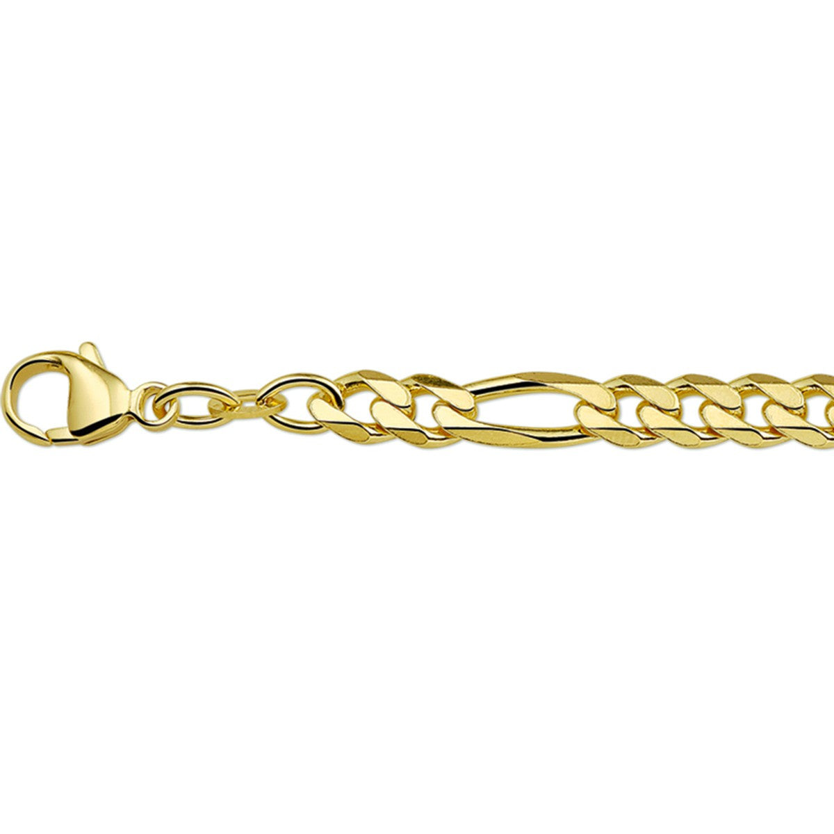 Fantasy Collection Armband figaro 5,0 mm doublé