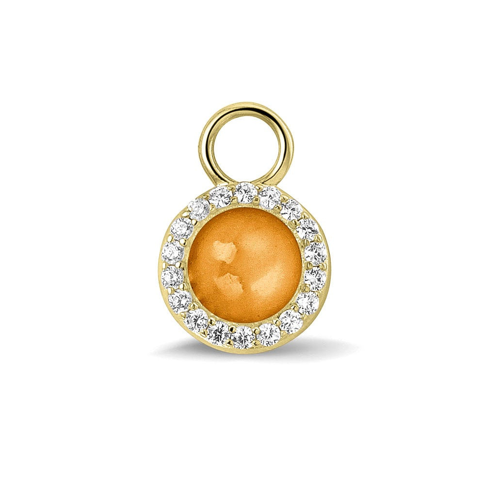 See You Gouden ronde oorhangers met steen voor as – 311 – afbeelding 4