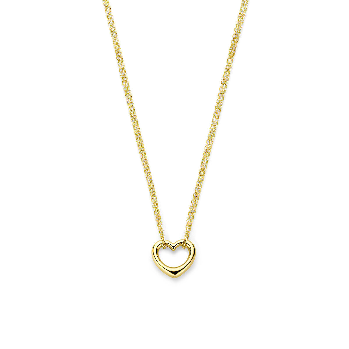 Collier hartje 9K geelgoud 41 - 45 cm