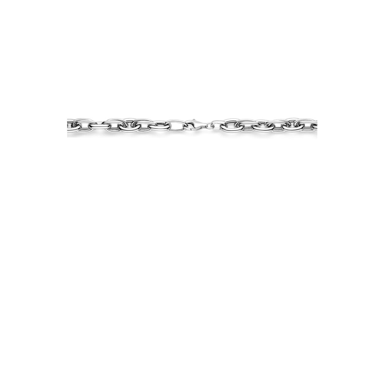 Fantasy Collection Collier 9 mm 45 cm zilver gerhodineerd