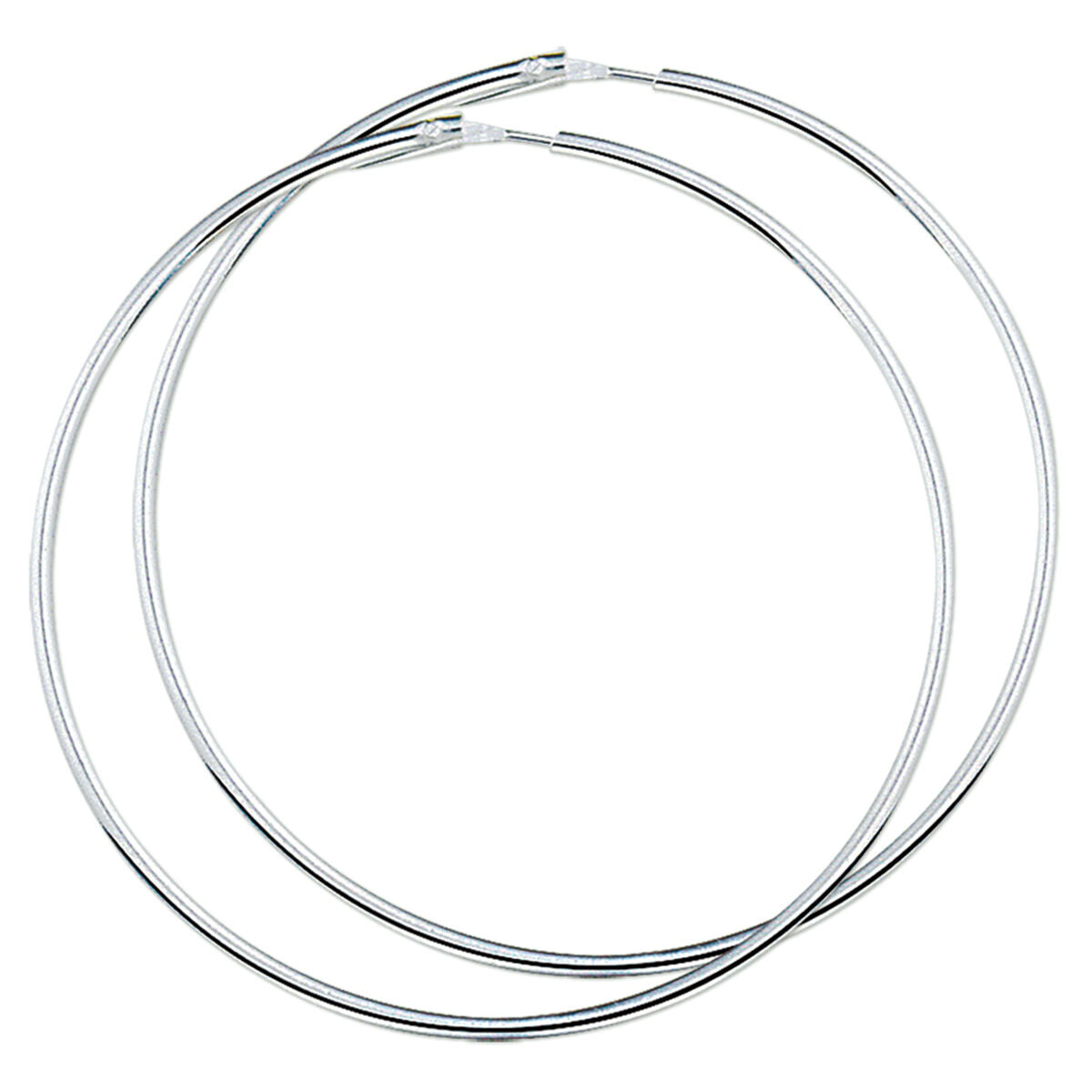 Fantasy Collection Oorbellen 2,0 mm ronde buis zilver