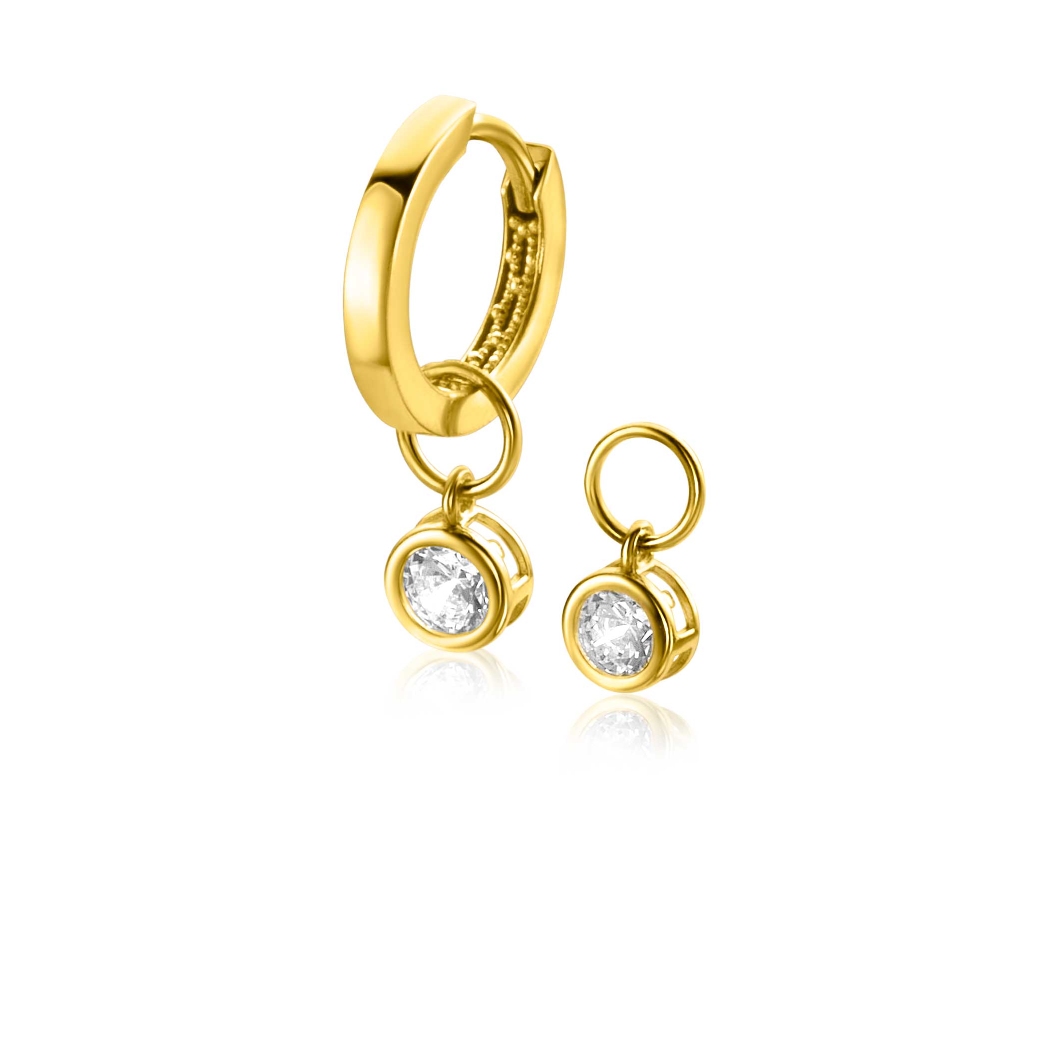 ZINZI Gold 14 krt gouden oorbedels ZGCH421