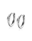 Zinzi oorringen APRIL zilver met geboortesteen diamant wit zirkonia 13mm ZICRZ-APR - PansiteNederland.nl