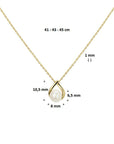 14K geelgoud collier parel 41 - 43 - 45 cm 4018726 - PansiteNederland.nl