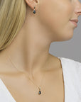 14K Geelgoud Oorhangers Onyx 4022345