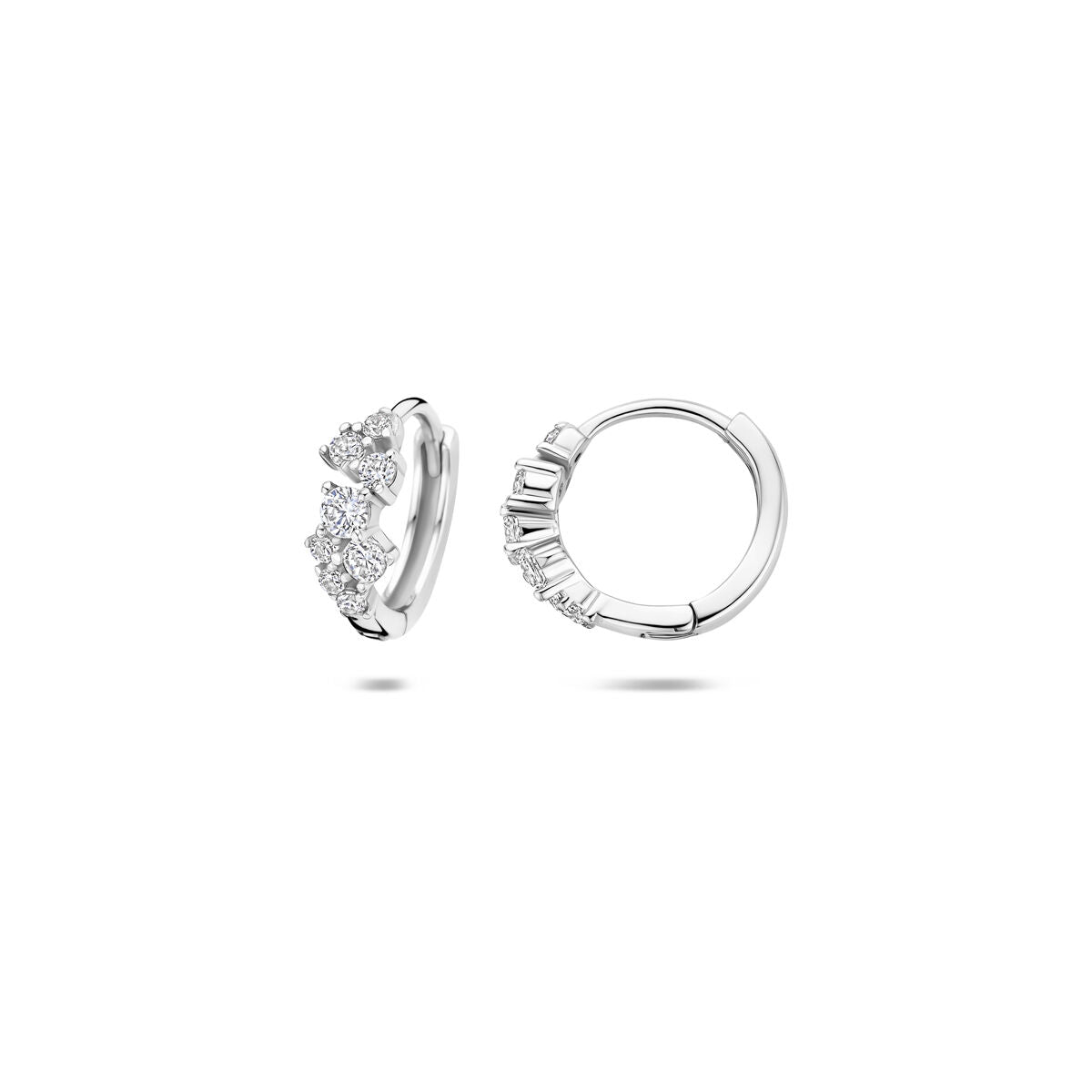 Fantasy Collection Oorbellen zirkonia 11 mm zilver
