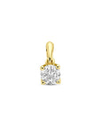 14K geelgouden hanger lab grown diamant 0.25ct h si 9,5 mm - 4033685 - PansiteNederland.nl