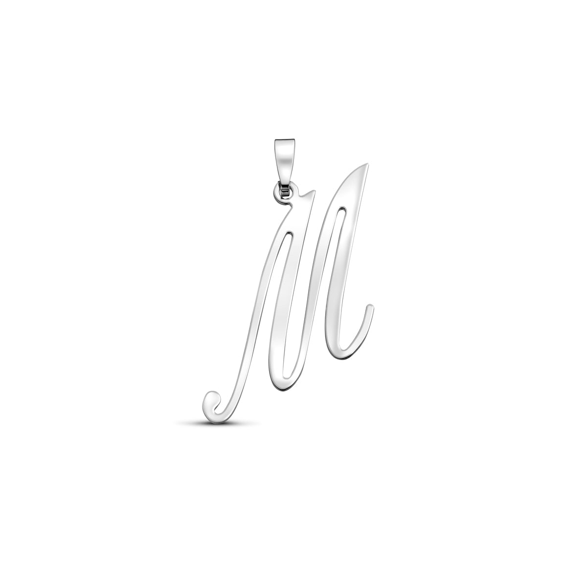 Hanger sierletter M 28,5 mm zilver #Letter_M