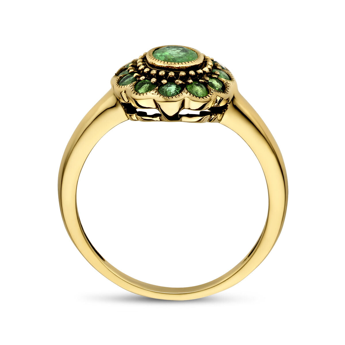 Ring smaragd 14K geelgoud