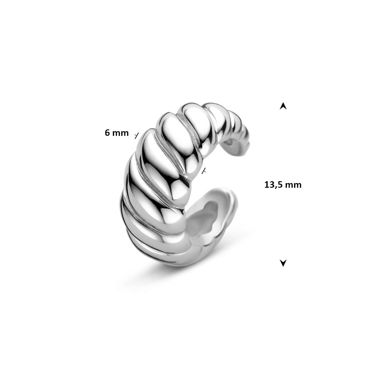 Fantasy Collection Ear cuff 13,5 mm zilver oorbellen