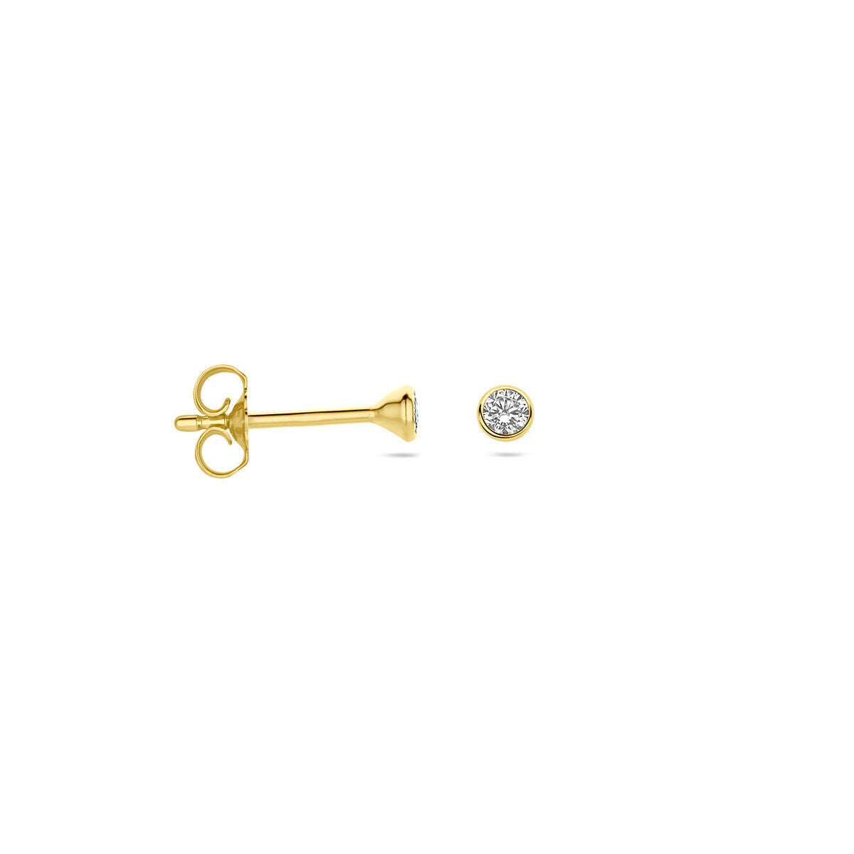 Oorknoppen zirkonia 14K geelgoud – 4000750
