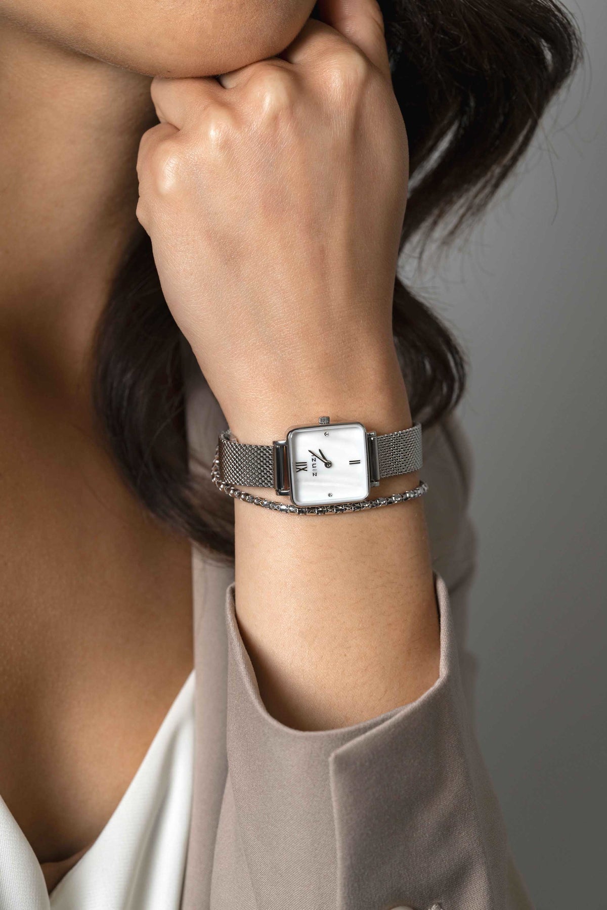 ZINZI Horloge met Witte Zirkonia ZIW1717