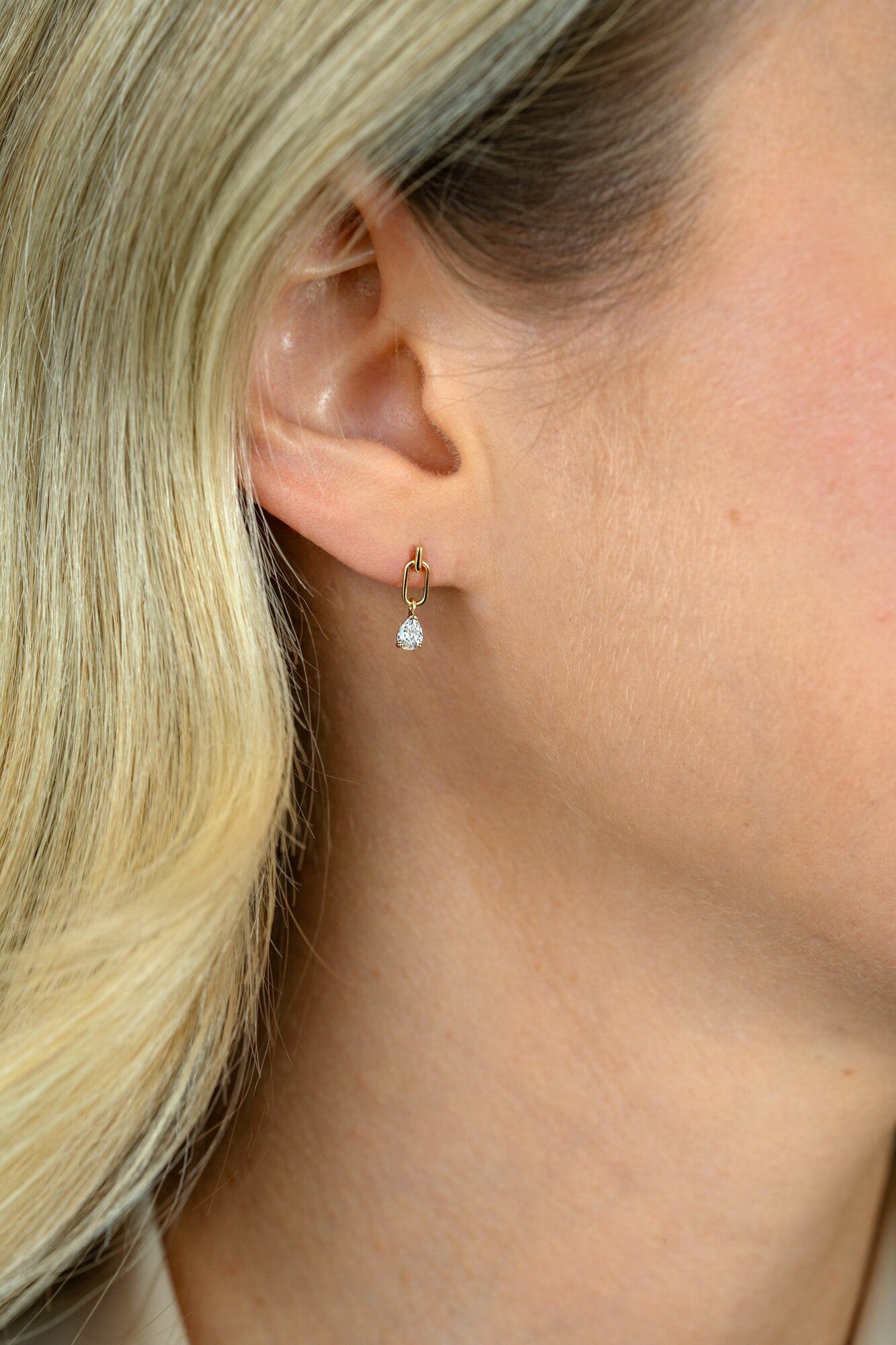 ZINZI 14K Gouden Oorbellen met Witte Zirkonia ZGO548