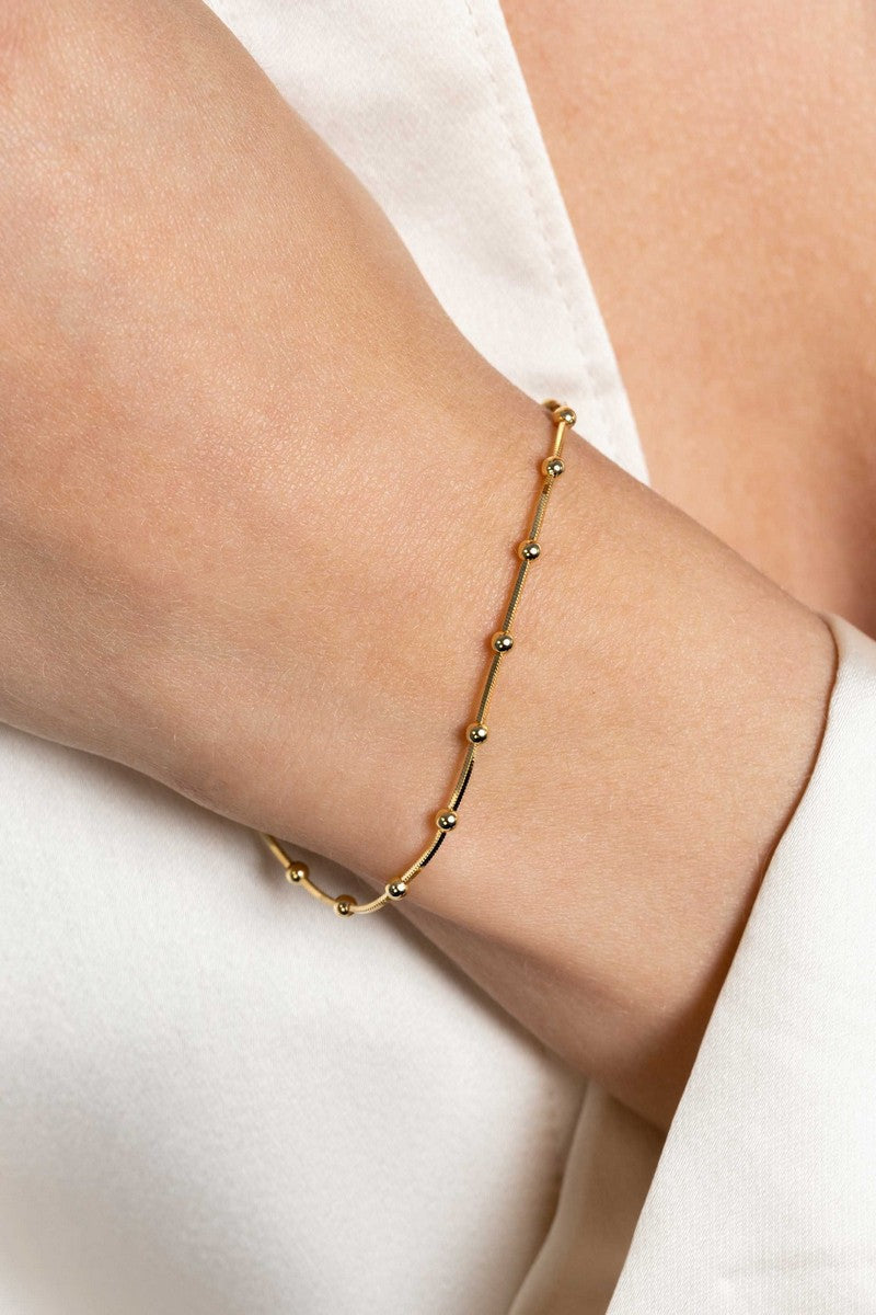 ZINZI gold plated zilveren slangen-armband met vierkant geslepen schakels 17-20cm ZIA2471G - PansiteNederland.nl