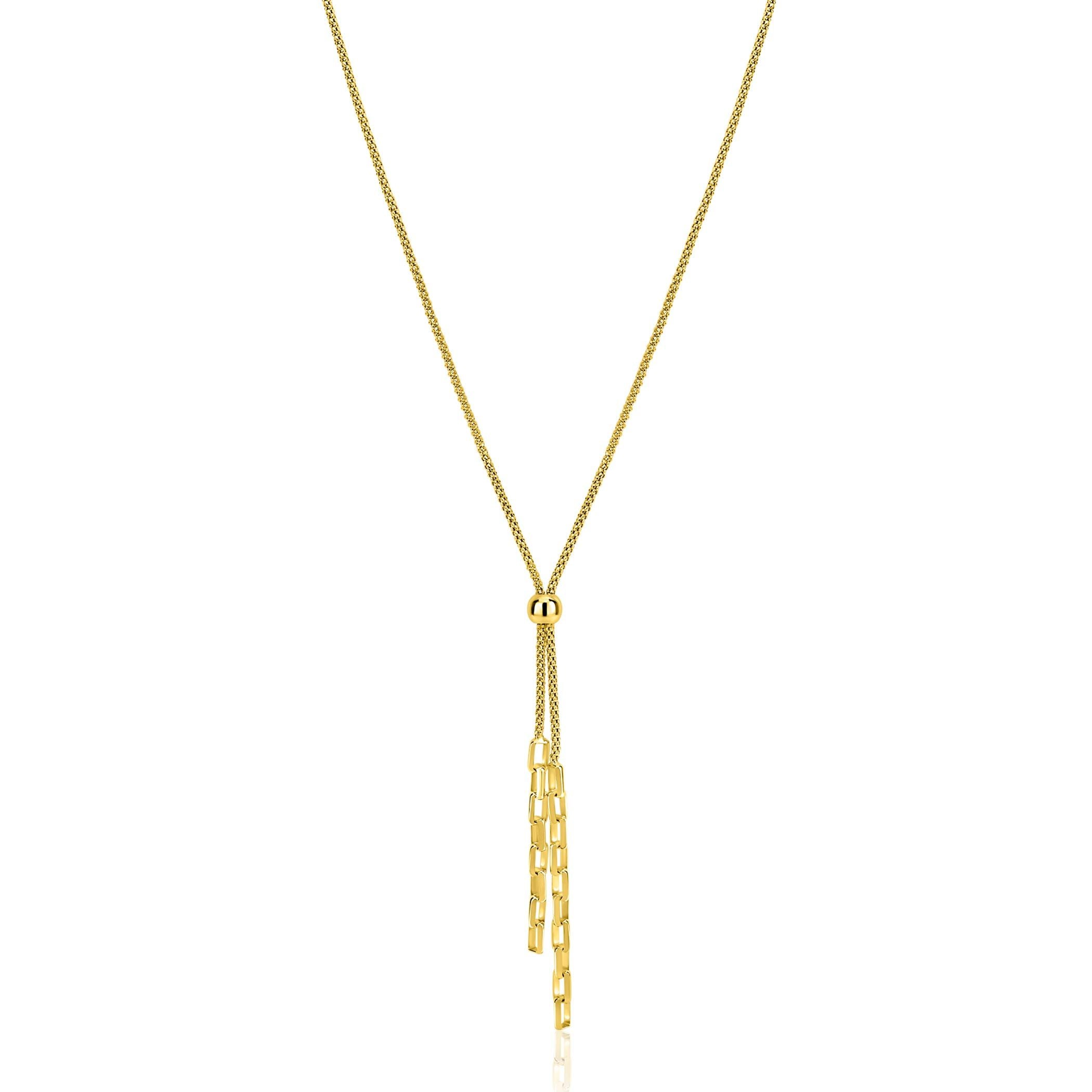 ZINZI Verguld Zilveren Ketting 43-46cm - ZIC2710G