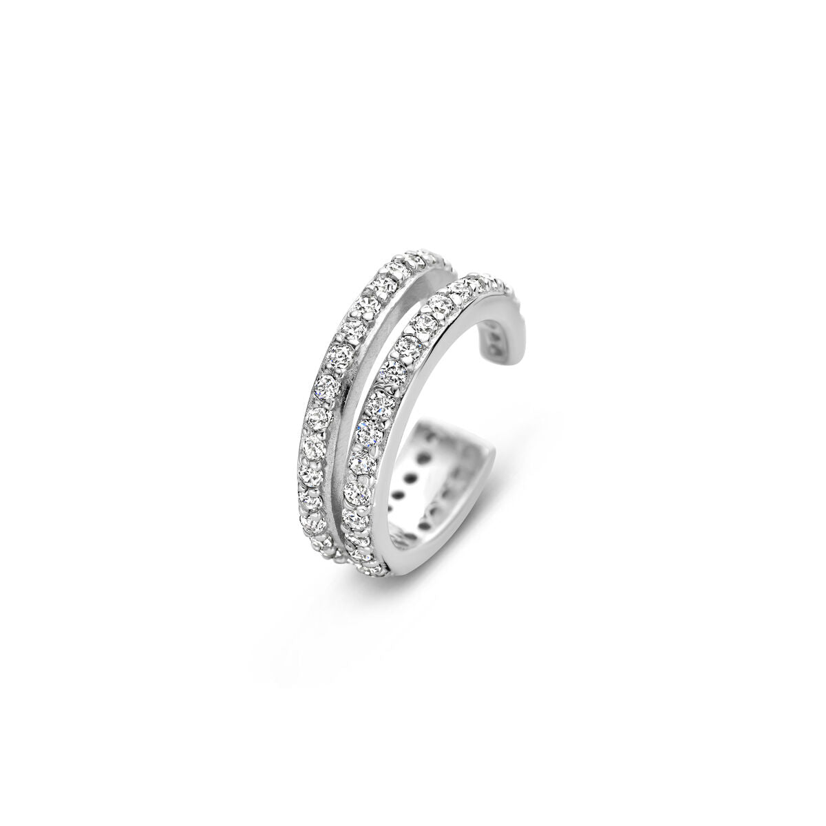 Fantasy Collection Ear cuff zirkonia 12 mm zilver oorbellen