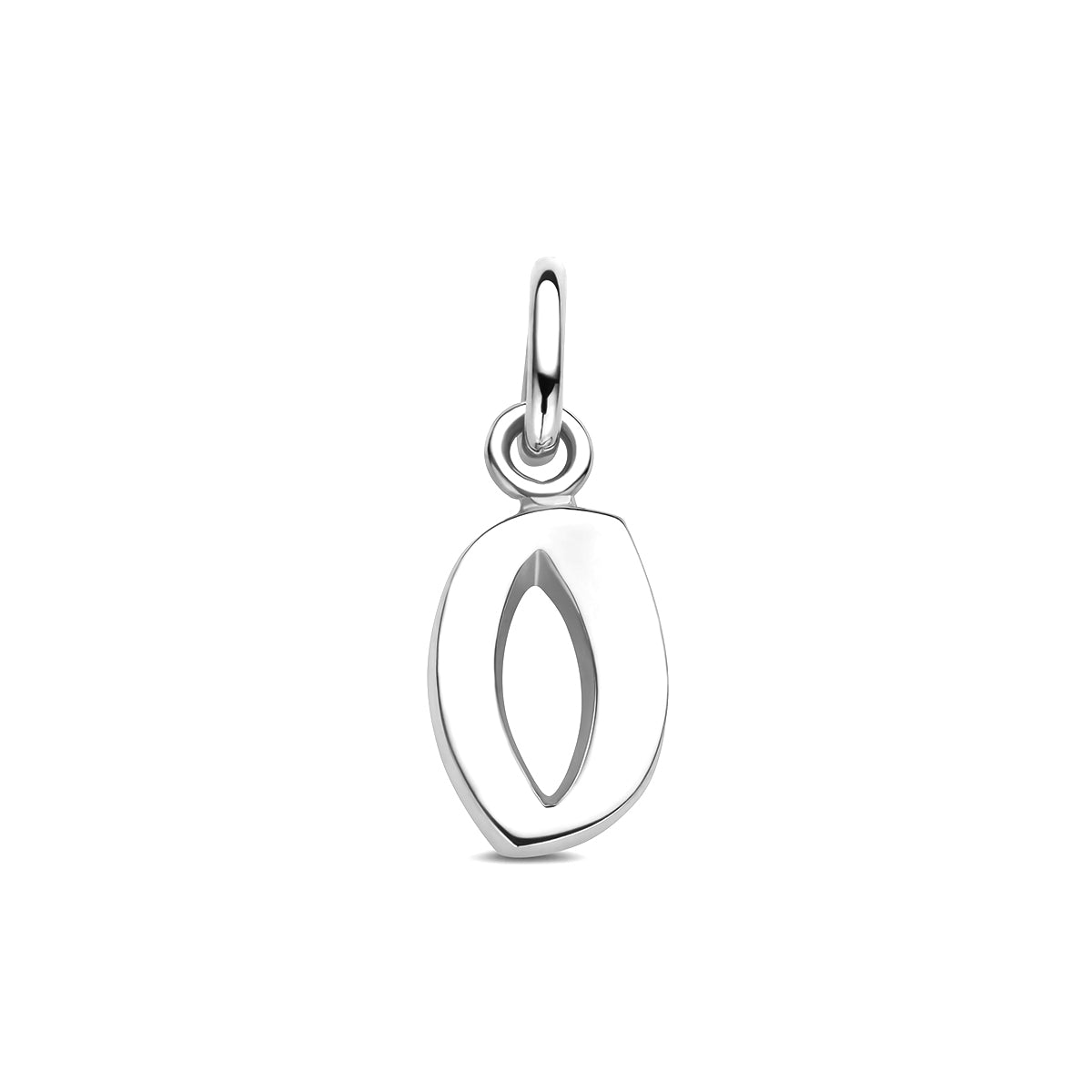 Hanger letter O 12,5 mm zilver gerhodineerd #Letter_O
