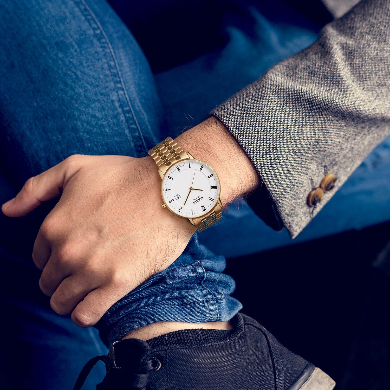 Boccia Titanium 3607-07 Heren Horloge 39mm