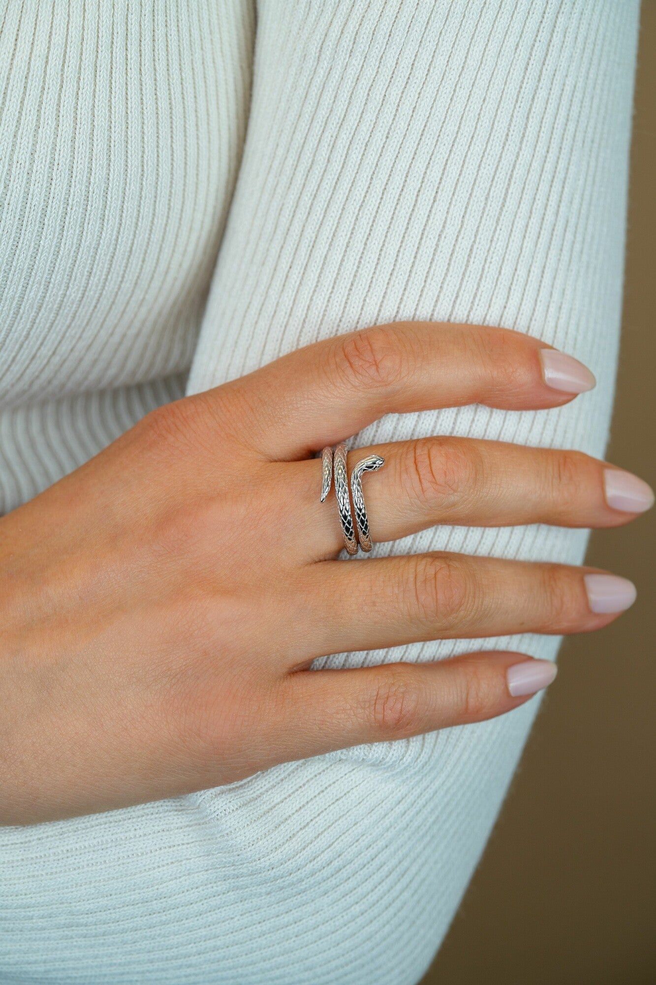 ZINZI zilveren multi-look ring (14mm breed) met slang ZIR2721 - PansiteNederland.nl