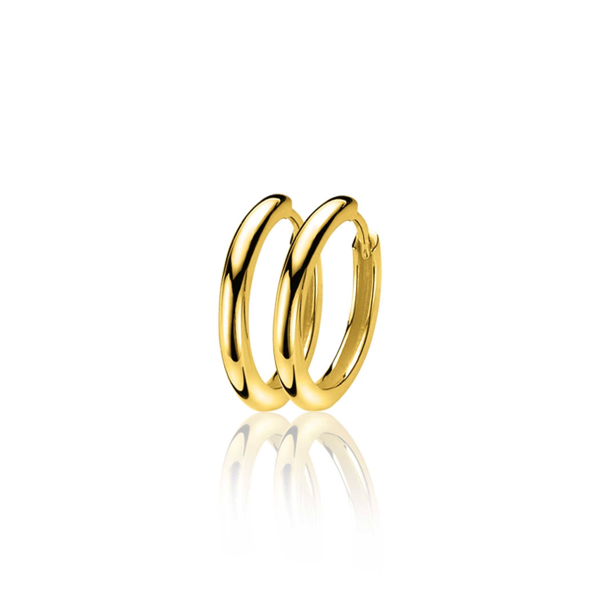 ZINZI Verguld Zilveren Oorbellen 17mm - ZIO402G