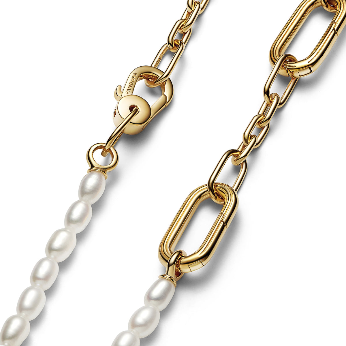 Pandora ME Slanke Ketting met Gecultiveerde Zoetwaterparel goudverguld 362302C01