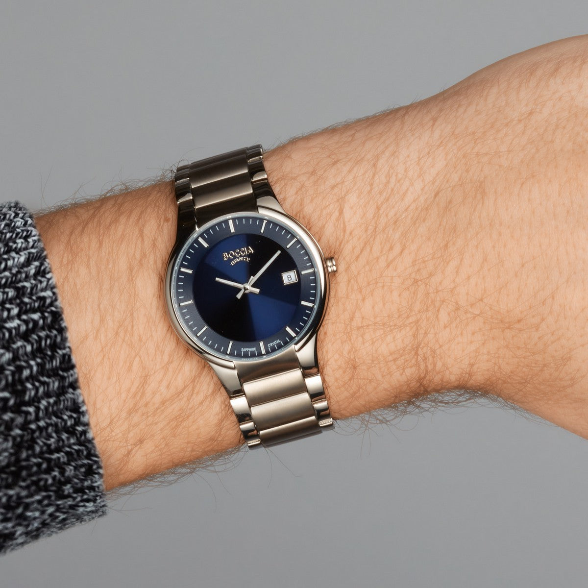 Boccia Titanium Herenhorloge 3629-03 Zilverkleurig