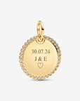 Pandora Hanger graveerbaar rond plaatje 364007C01