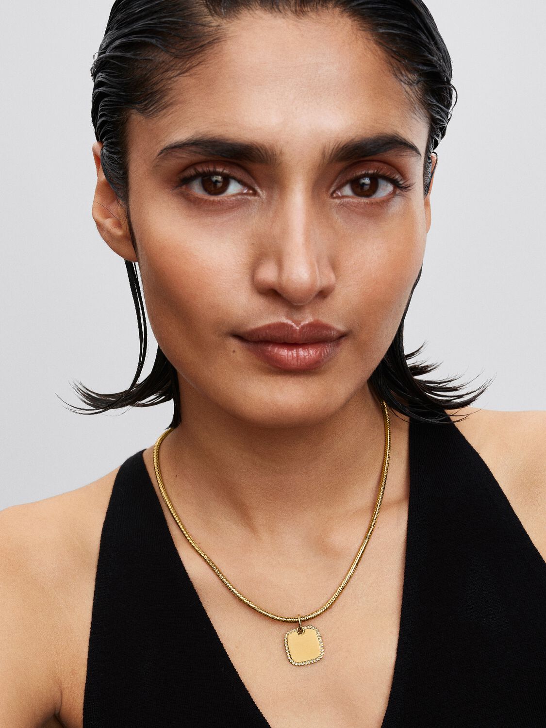 Pandora Hanger graveerbaar vierkant plaatje 364009C01