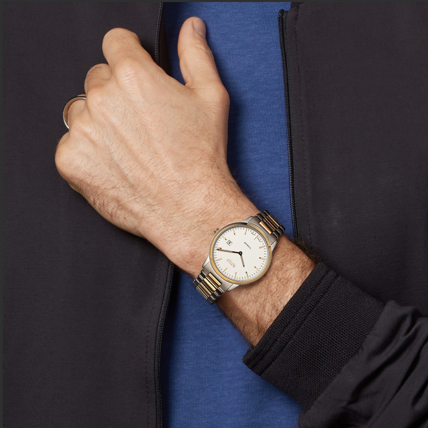 Boccia Titanium Herenhorloge 3658-07 Zilverkleurig