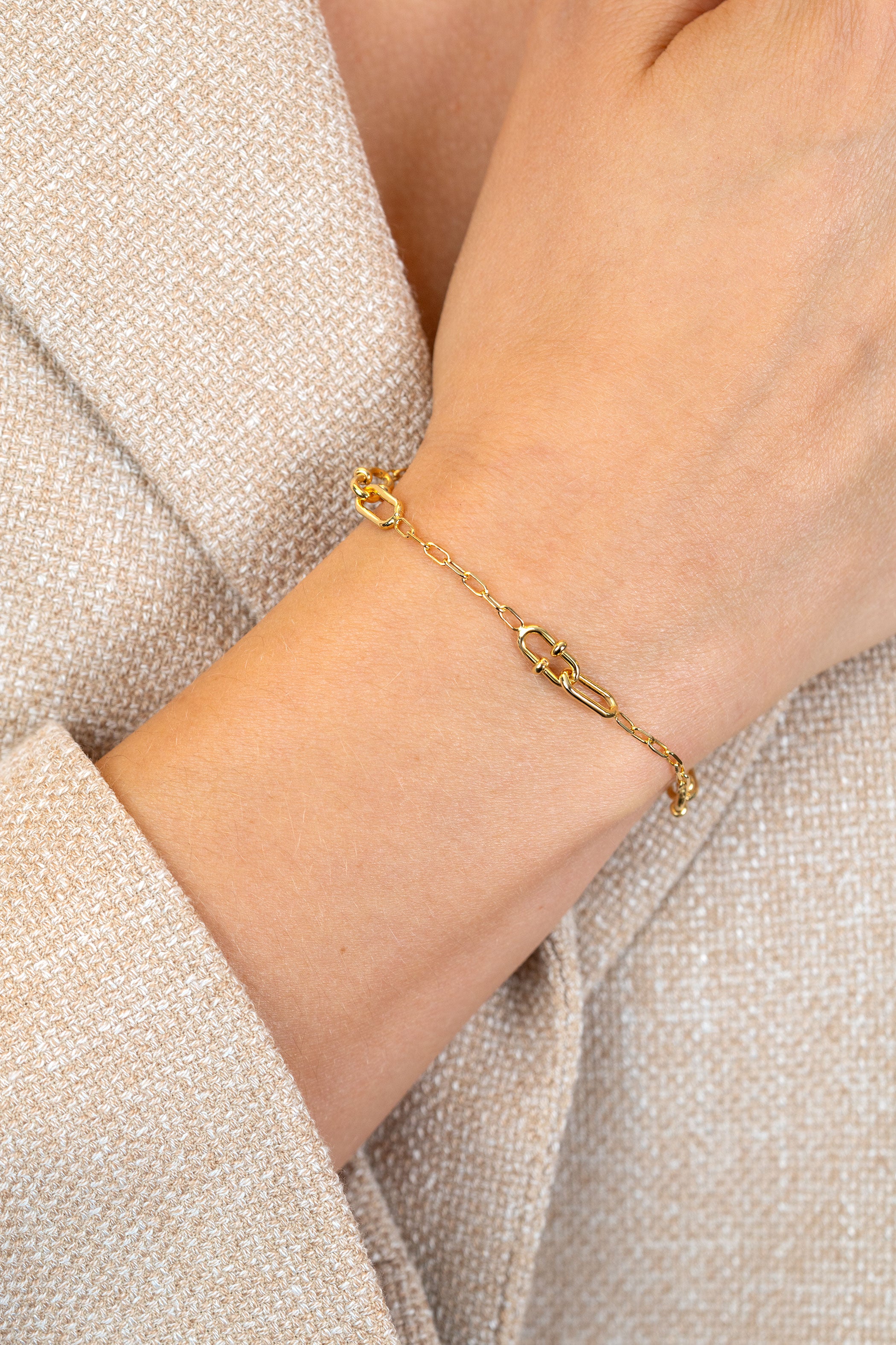 ZINZI Verguld Zilveren Armband 17-20 cm - ZIA2798