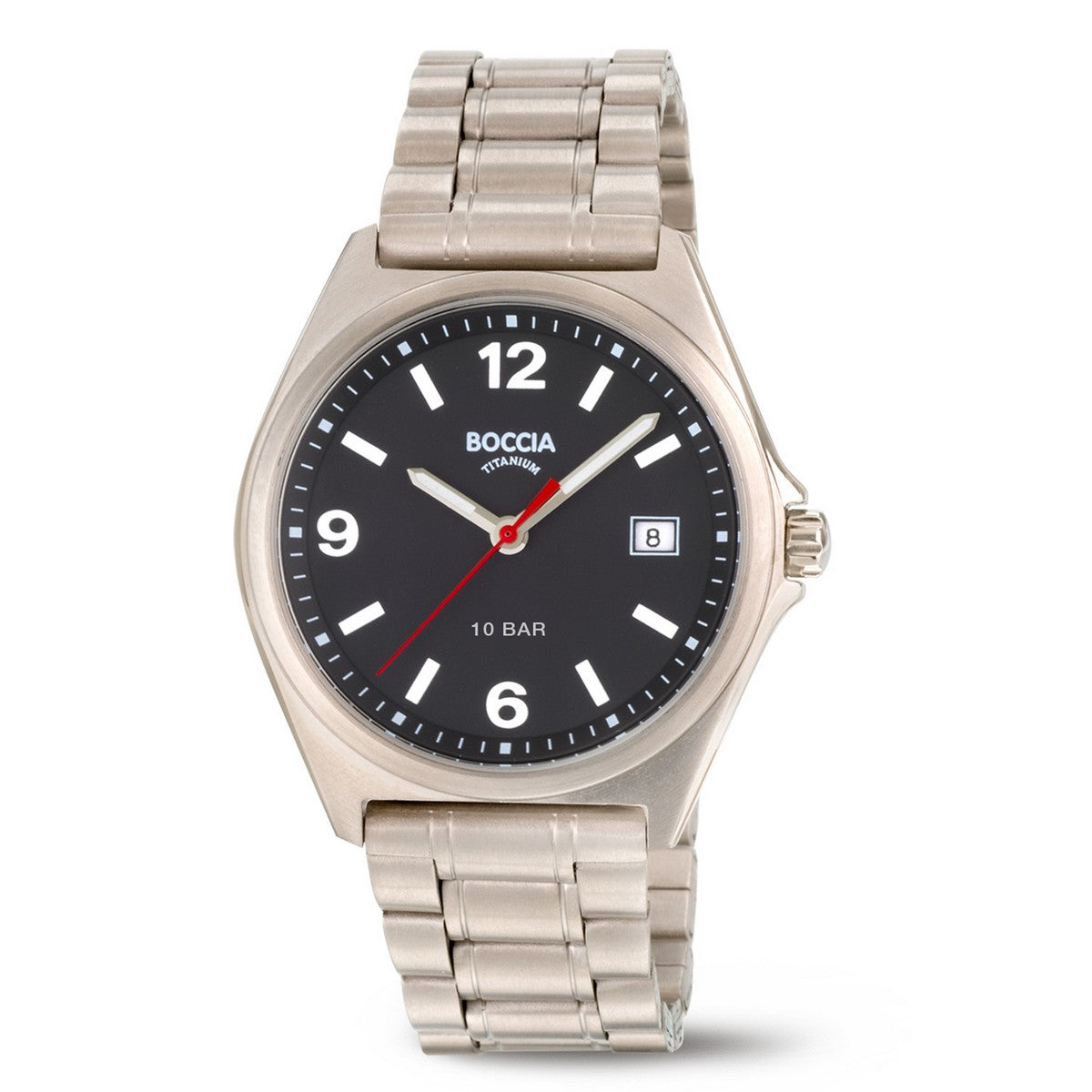 Boccia Titanium Herenhorloge 3663-01 Zilverkleurig