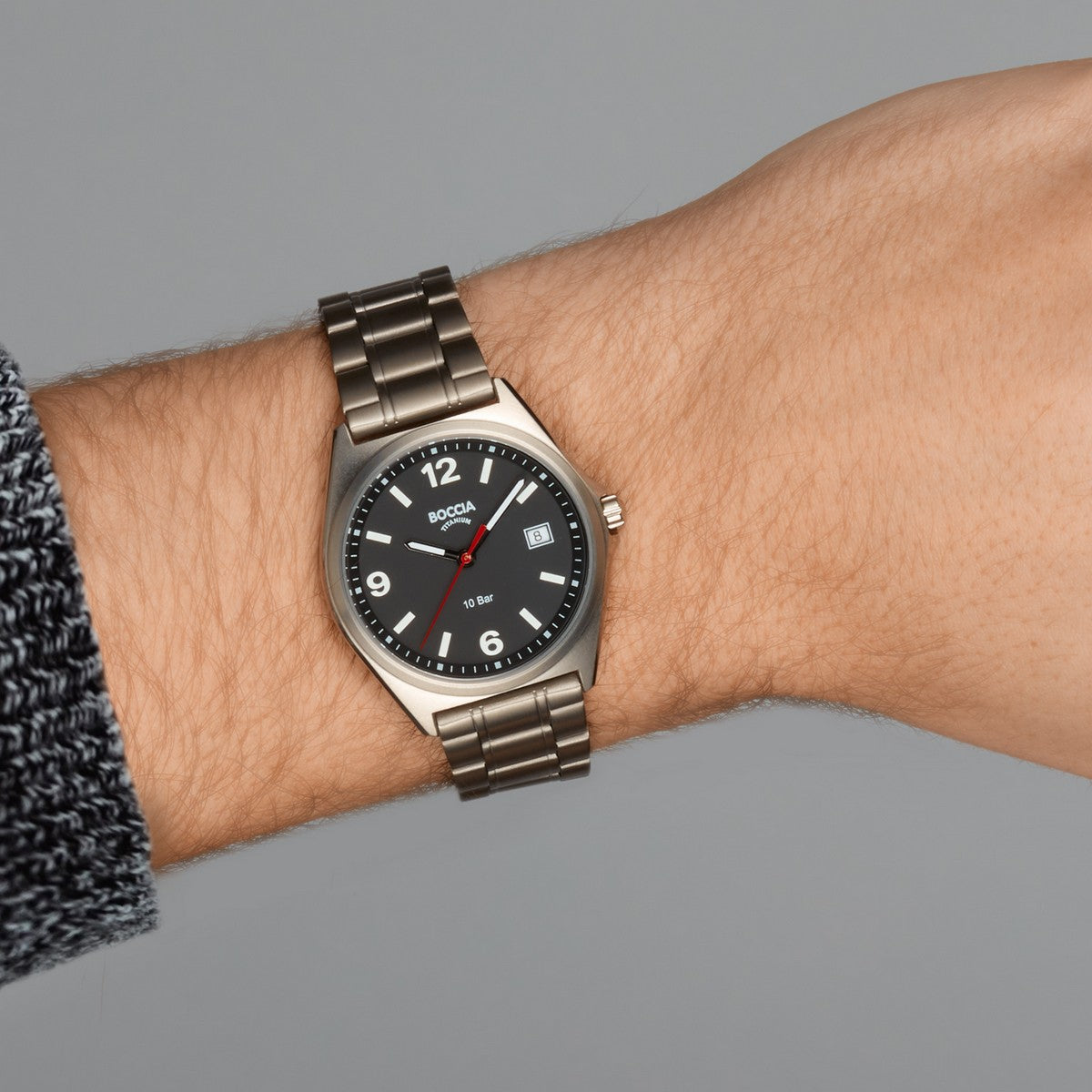 Boccia Titanium Herenhorloge 3663-01 Zilverkleurig