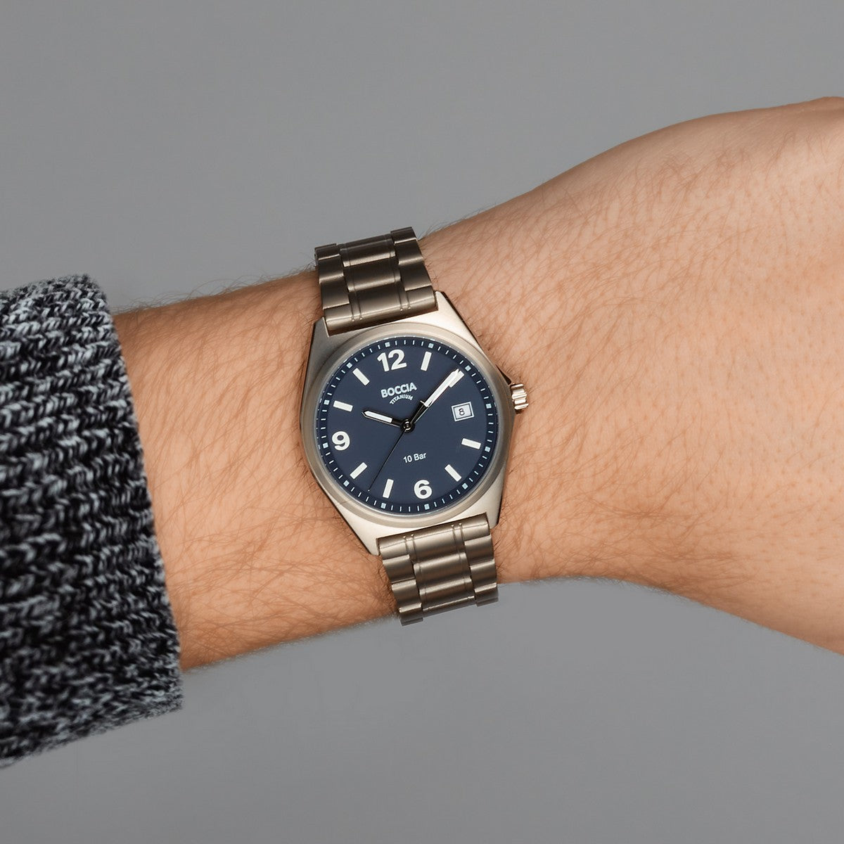 Boccia Titanium Herenhorloge 3663-02 Zilverkleurig