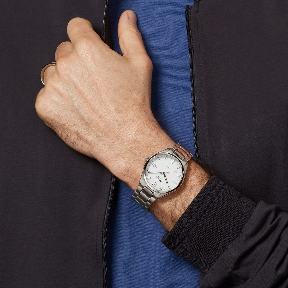 Boccia Titanium Herenhorloge 3669-03 Zilverkleurig