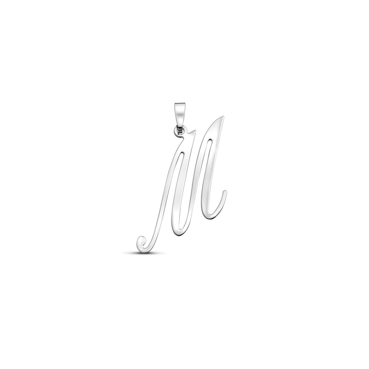 Hanger sierletter M 24 mm zilver #Letter_M