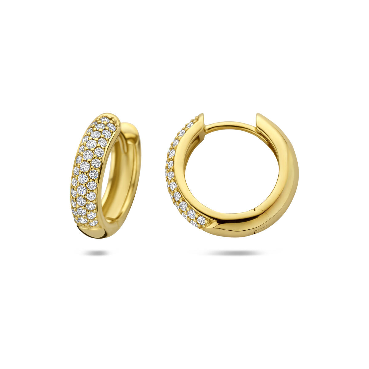 Fantasy Collection Oorbellen diamant 0.50ct (2x 0.25ct) h si 15,5 mm 14K geelgoud