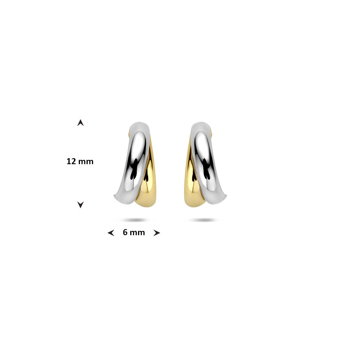 Fantasy Collection Oorbellen 12 mm 14K bicolor goud
