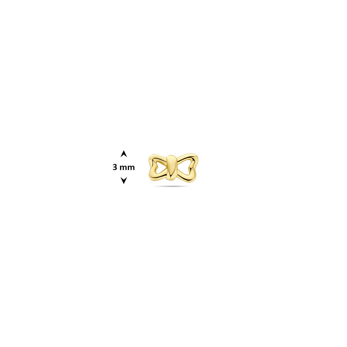 Fantasy Collection Flat back piercing strik 3 mm 14K geelgoud
