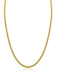 ZINZI Gold Plated Zilveren Popcorn Ketting 3mm Breed 42cm ZIC2765G