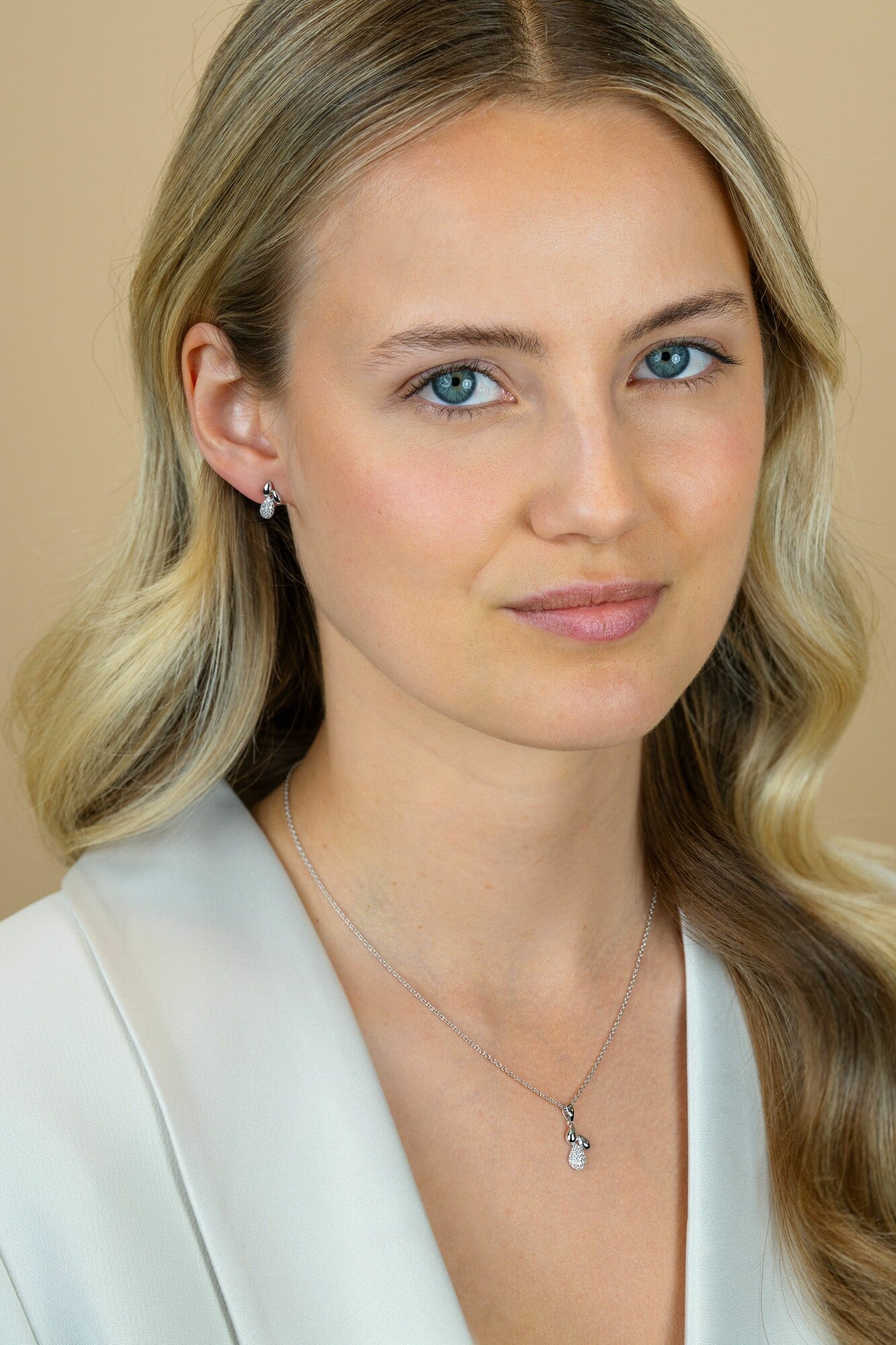 ZINZI Zilveren Ketting met Witte Zirkonia - ZIC2746