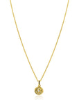 ZINZI Gold Plated Zilveren Ketting met Zon Hanger en Witte Zirkonia 42-45cm ZIC2741